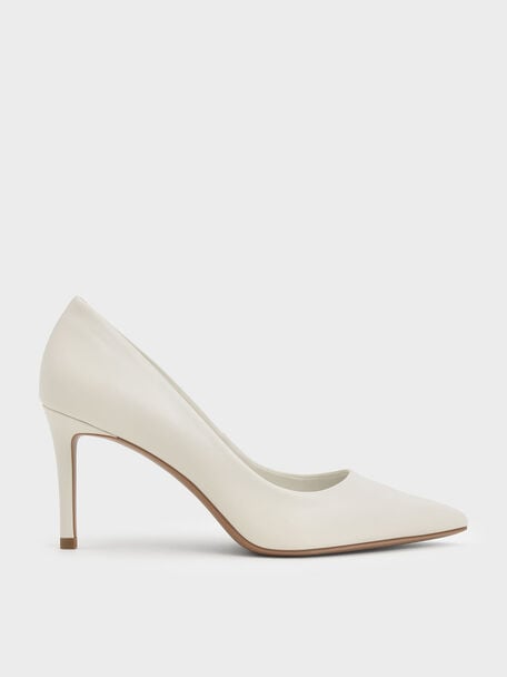 Emmy Pointed-Toe Stiletto Pumps, Chalk, hi-res