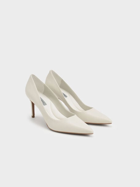 Emmy Pointed-Toe Stiletto Pumps, Chalk, hi-res