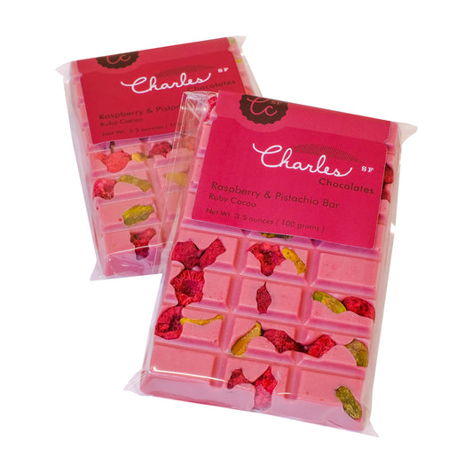 Ruby Garnet Chocolate Raspberry & Pistachio Bar